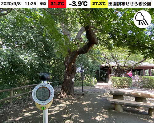 田園調布せせらぎ公園 休憩所 東京クールスポットマップ